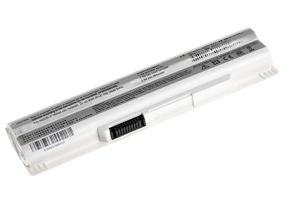 Batterij voor MSI Wind U91 L2100 L2300 U210 U120 U115 U270 (wit) / 11,1V 4400mAh