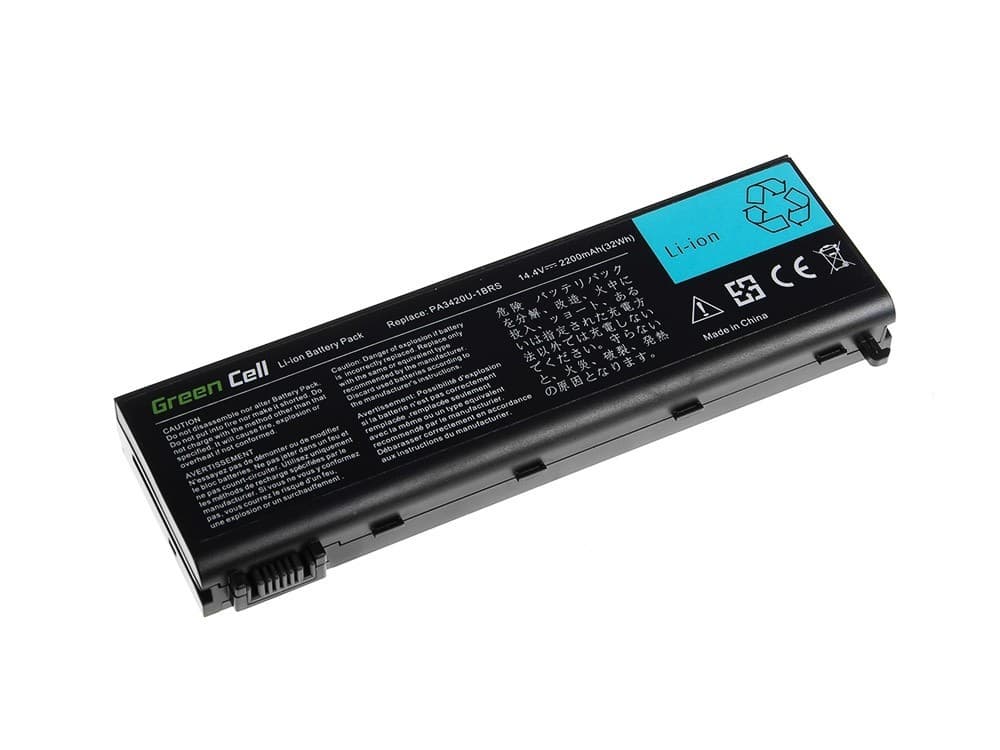 Batterij voor Toshiba Satellite L10 L15 L20 L25 L30 L35 L100 / 14,4V 2200mAh