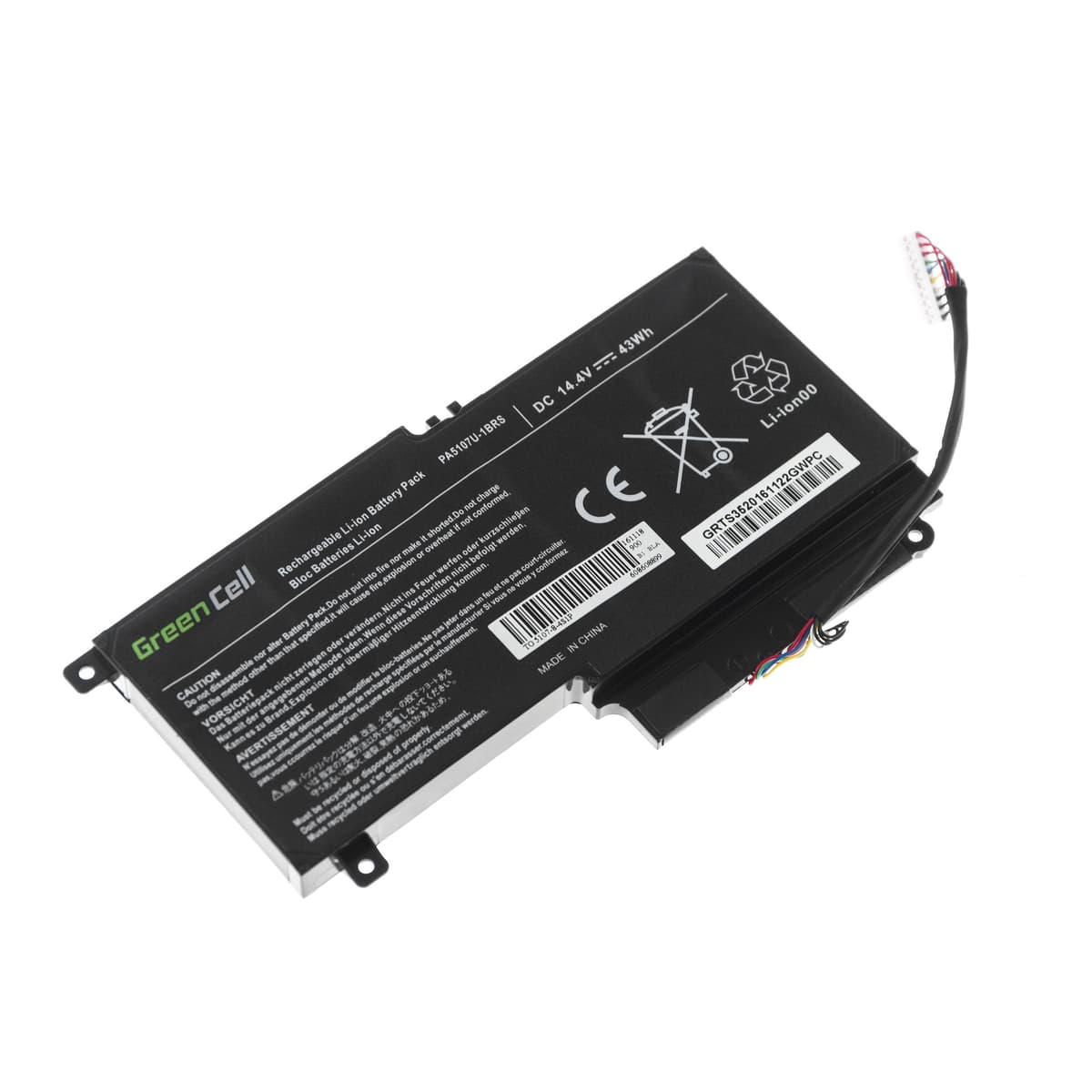 Batterij voor Toshiba Satellite L50-A L50-A-19N L50-A-1EK L50-A-1F8 L50D-A P50-A S50-A / 14,4V 2838mAh