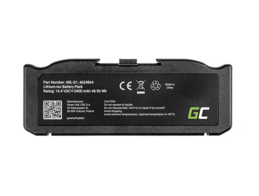 Batterij (3,4 Ah 14,4 V) ABL-D1, 4624864 voor iRobot Roomba e5, e6, i3, i3 +, i7, i7 +, i8, i8 +