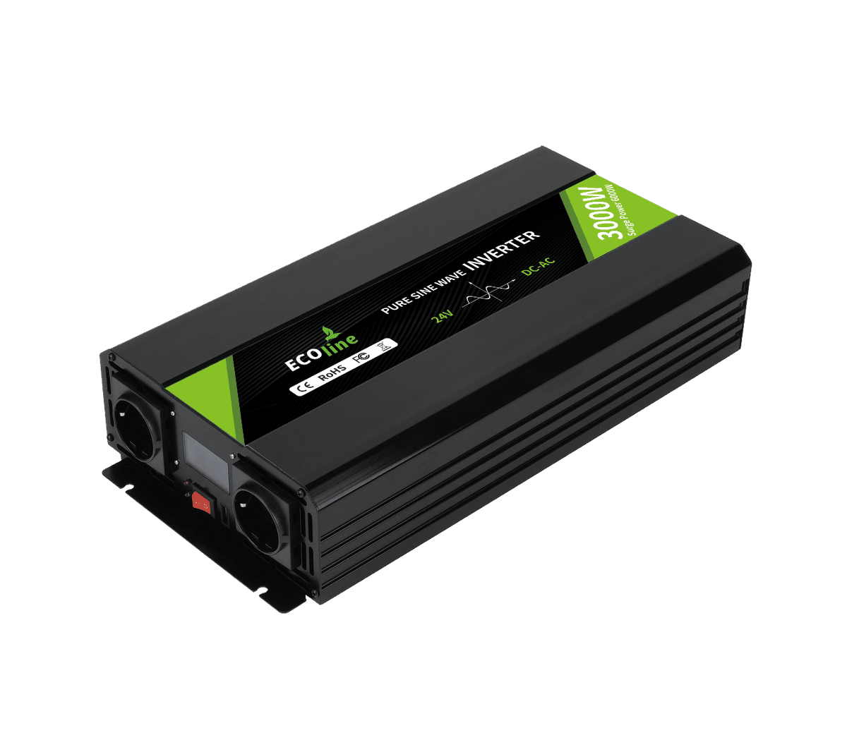 EcoLine - Omvormer 24V Naar 220V/230V - 3000w Vermogen - Zuivere sinus - Spanningomvormer