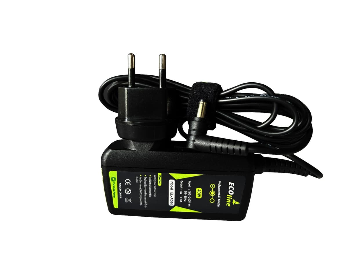 EcoLine - Oplader / AC Adapter - Geschikt voor de Acer Aspire One 531 533 1225 D255 D257 D260 D270 ZG5 - 19V 2.15A 40W