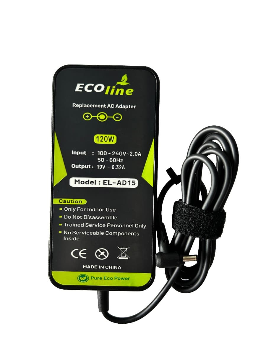 EcoLine - Oplader / AC Adapter - Geschikt voor de Asus N501J N501JW Zenbook Pro UX501 UX501J UX501JW UX501V UX501VW - 19V 6.32A 120W