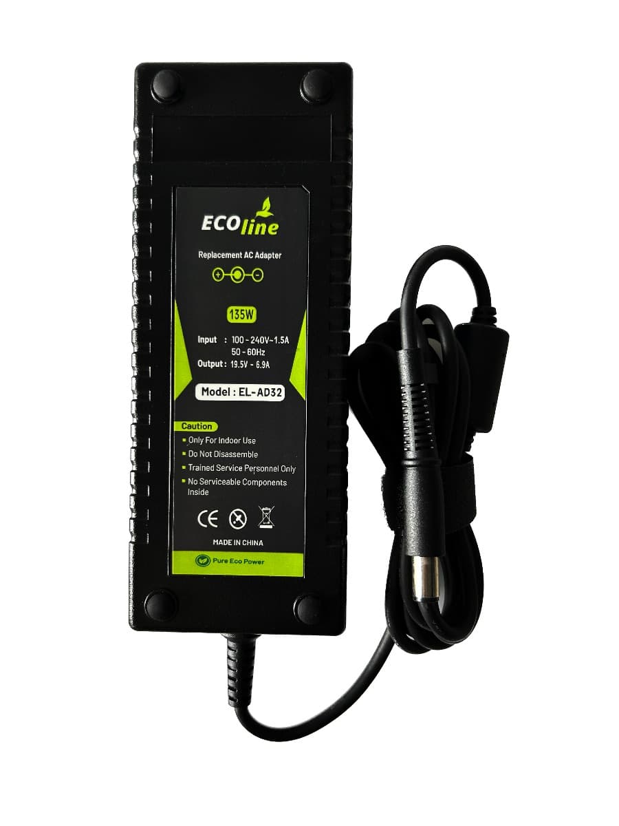 EcoLine - Oplader / AC Adapter - Geschikt voor de HP Compaq 6710b 6715b 6715s 6910p 8510p nc6400 nx6110 nx7300 nx7400 - 19.5V 6.93A 135W - afbeelding 1