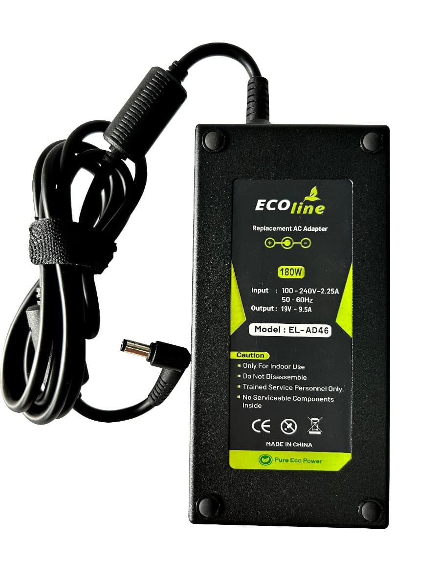 EcoLine - Oplader / AC Adapter - Geschikt voor de MSI GT60 GT70 GT680 GT683 Asus ROG G75 G75V G75VW G750JM G750JS - 19V 9.5A 180W
