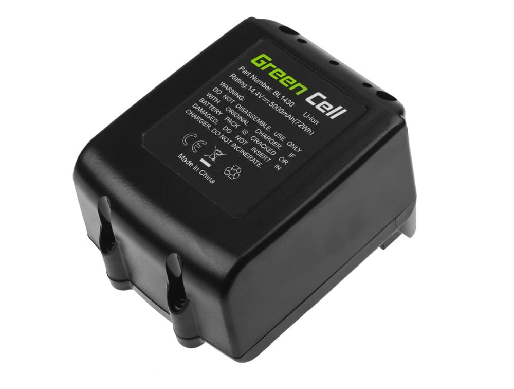 Batterij (5Ah 14.4V) voor de Makita BL1415 BL1430 BL1440