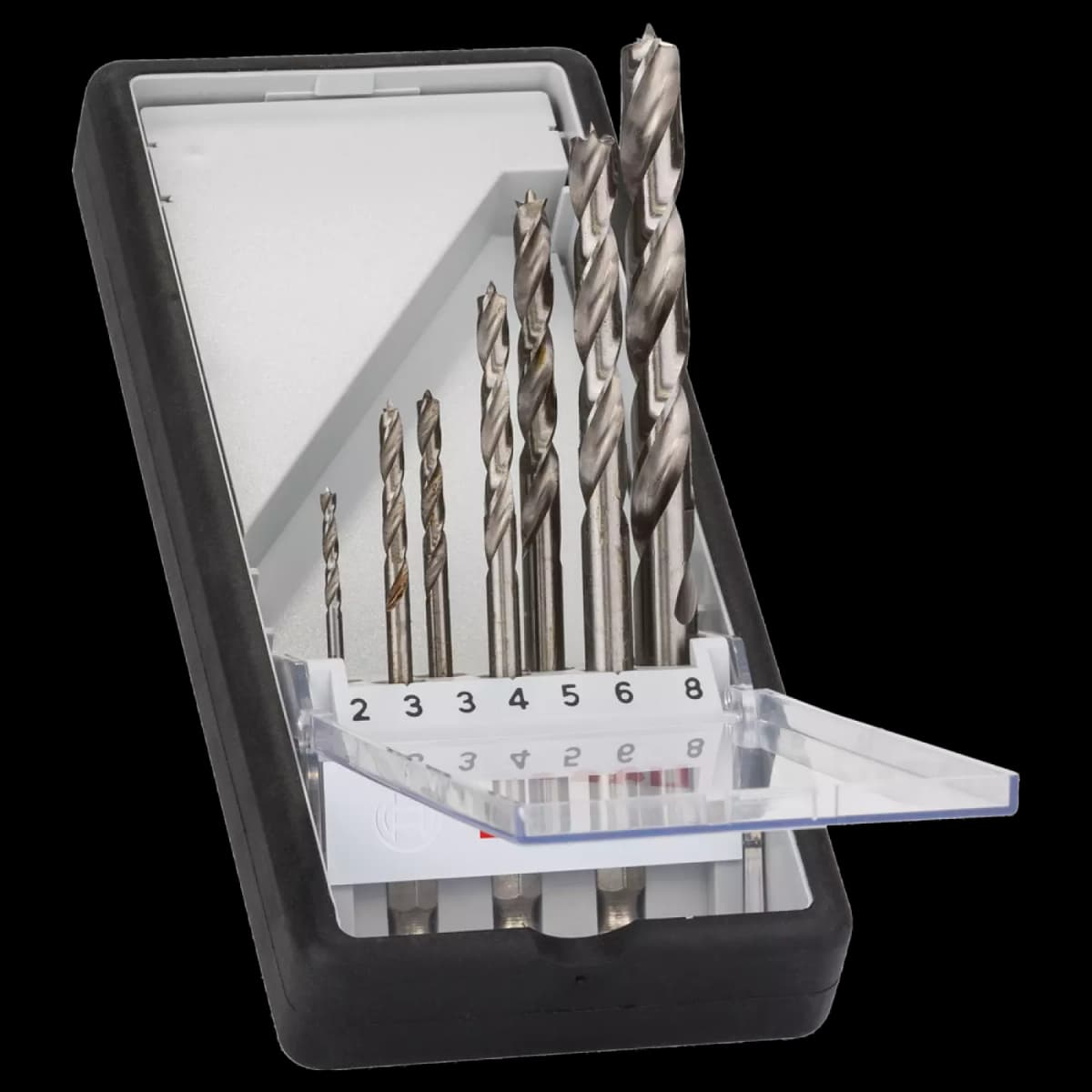 Bosch 2607019923 7-delige Robust Line Houtspiraalboor Set In Cassette - 2-8mm - Zeskant Opname