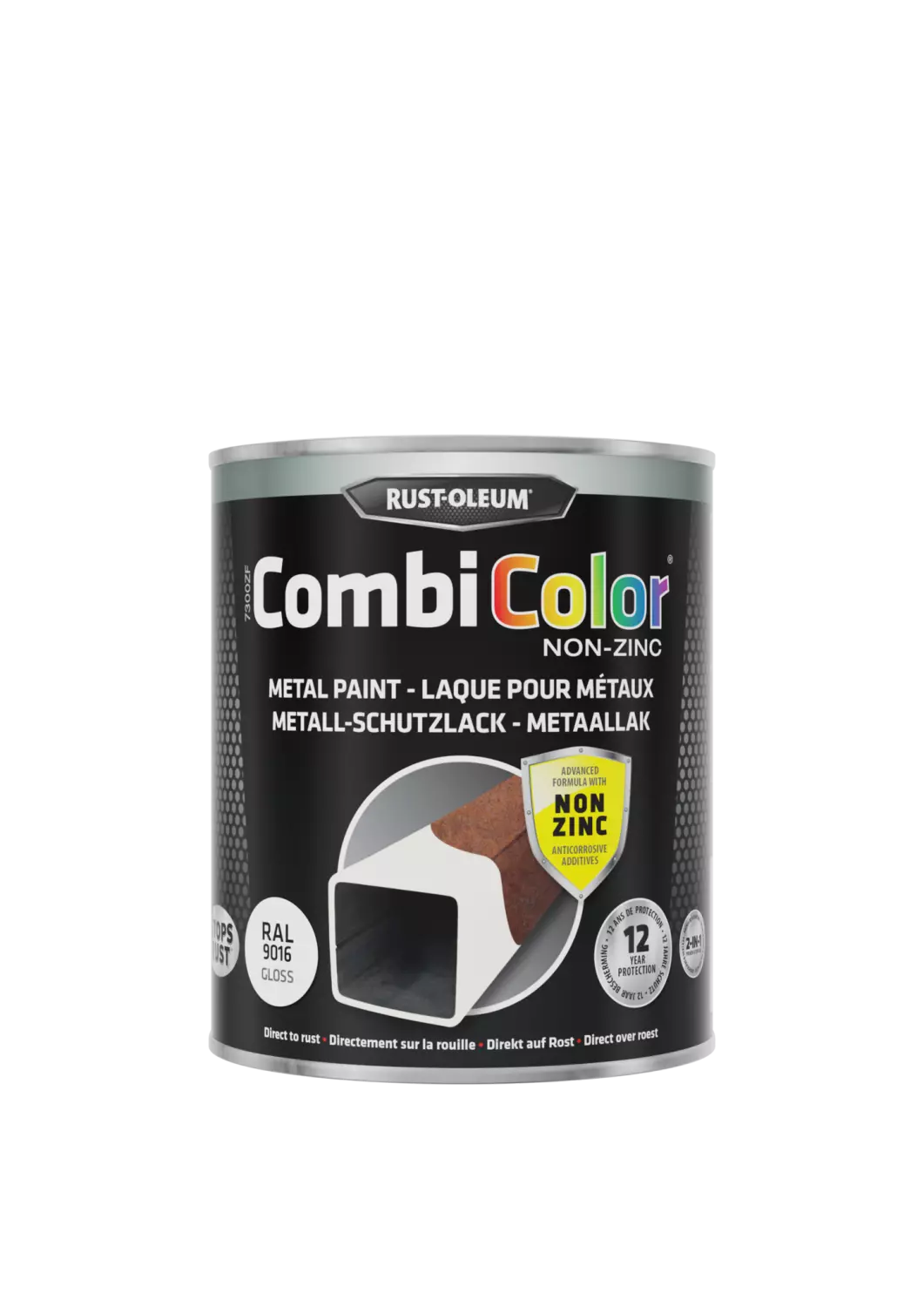 Rust-Oleum Combicolor Hoogglans Zinkvrij - RAL 9016 Verkeerswit - 0,75L