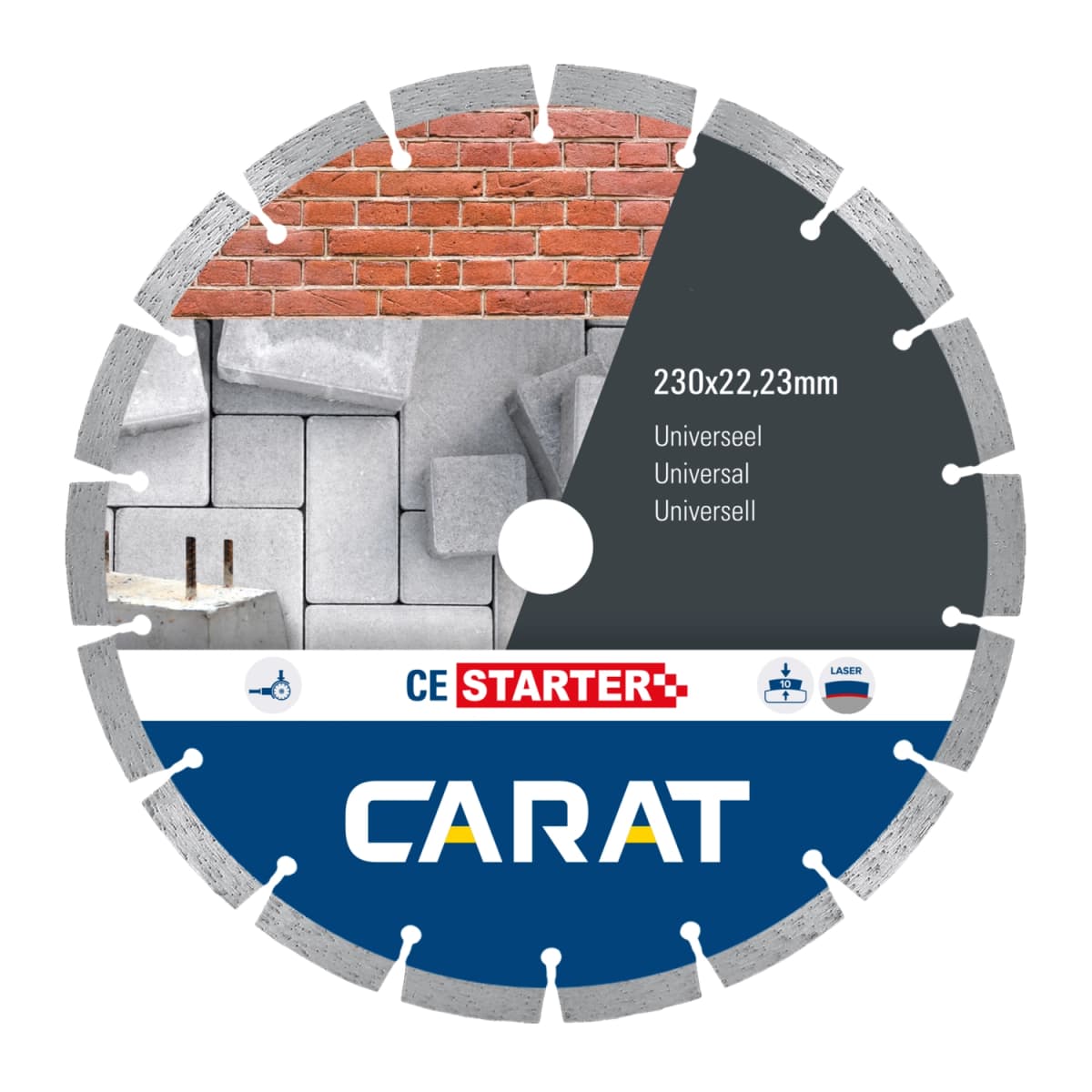 Carat CES2303000 Diamantzaagblad Voor Droogzagen - 230 X 22,23mm - Universeel