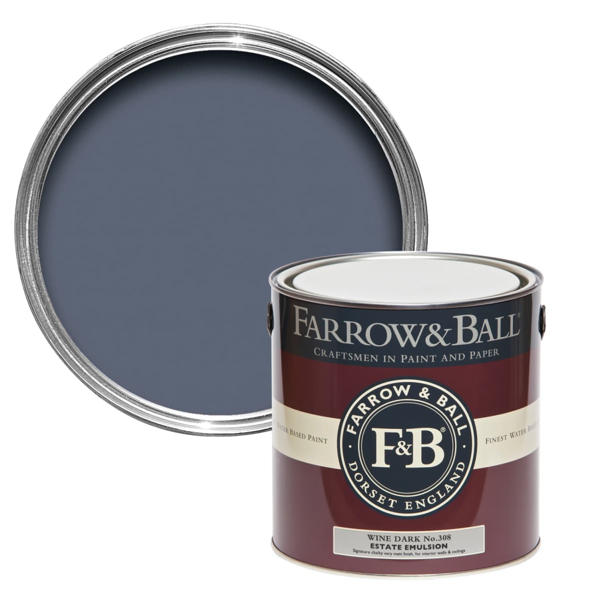 Farrow&Ball Modern Eggshell Wine Dark No. 308 - 0,75L