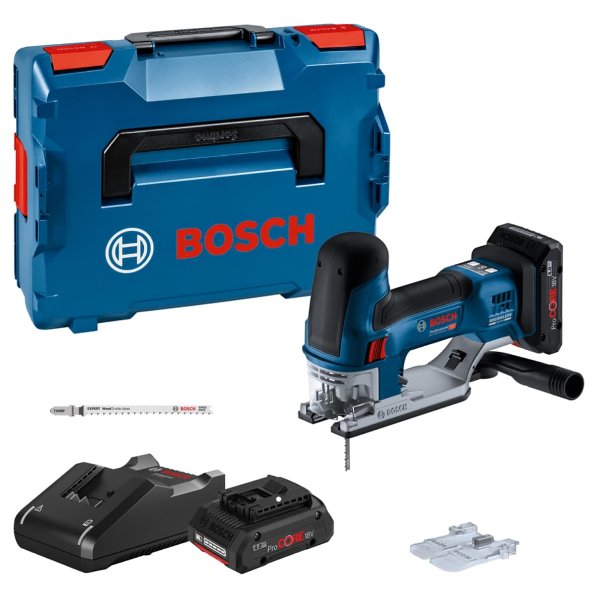 Bosch GST 18V-155 SC 18V Li-ion Accu Decoupeerzaag Set (2x 4.0Ah) In L-Boxx - 360° Grip - 3800 Tpm