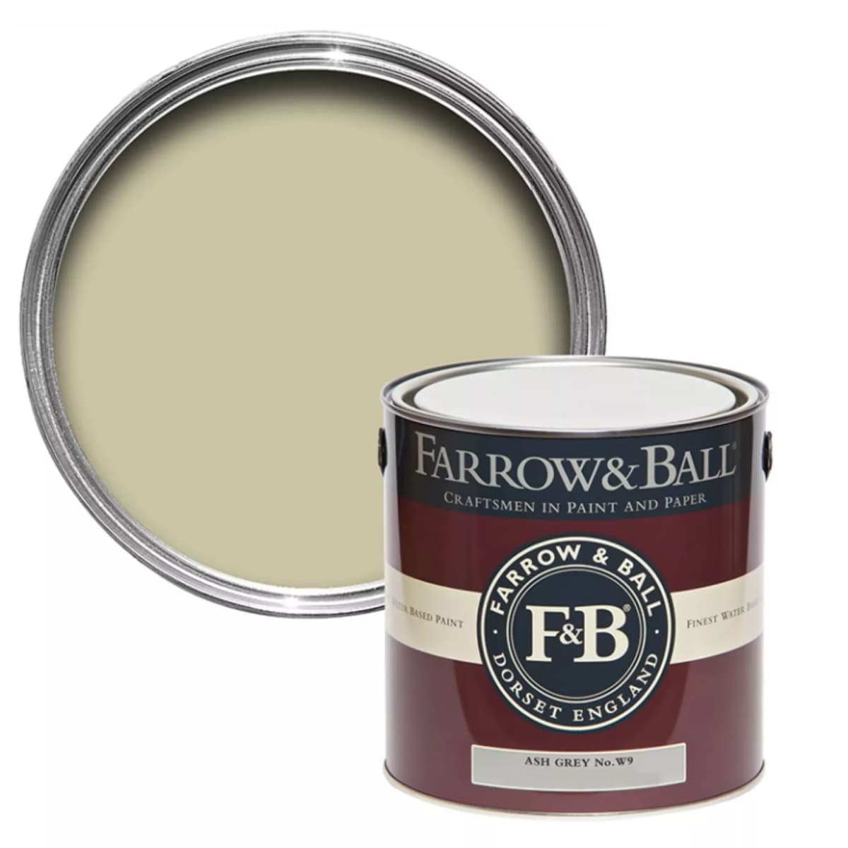 Farrow&Ball Flat Eggshell Ash Grey No.W9 - 2,5L