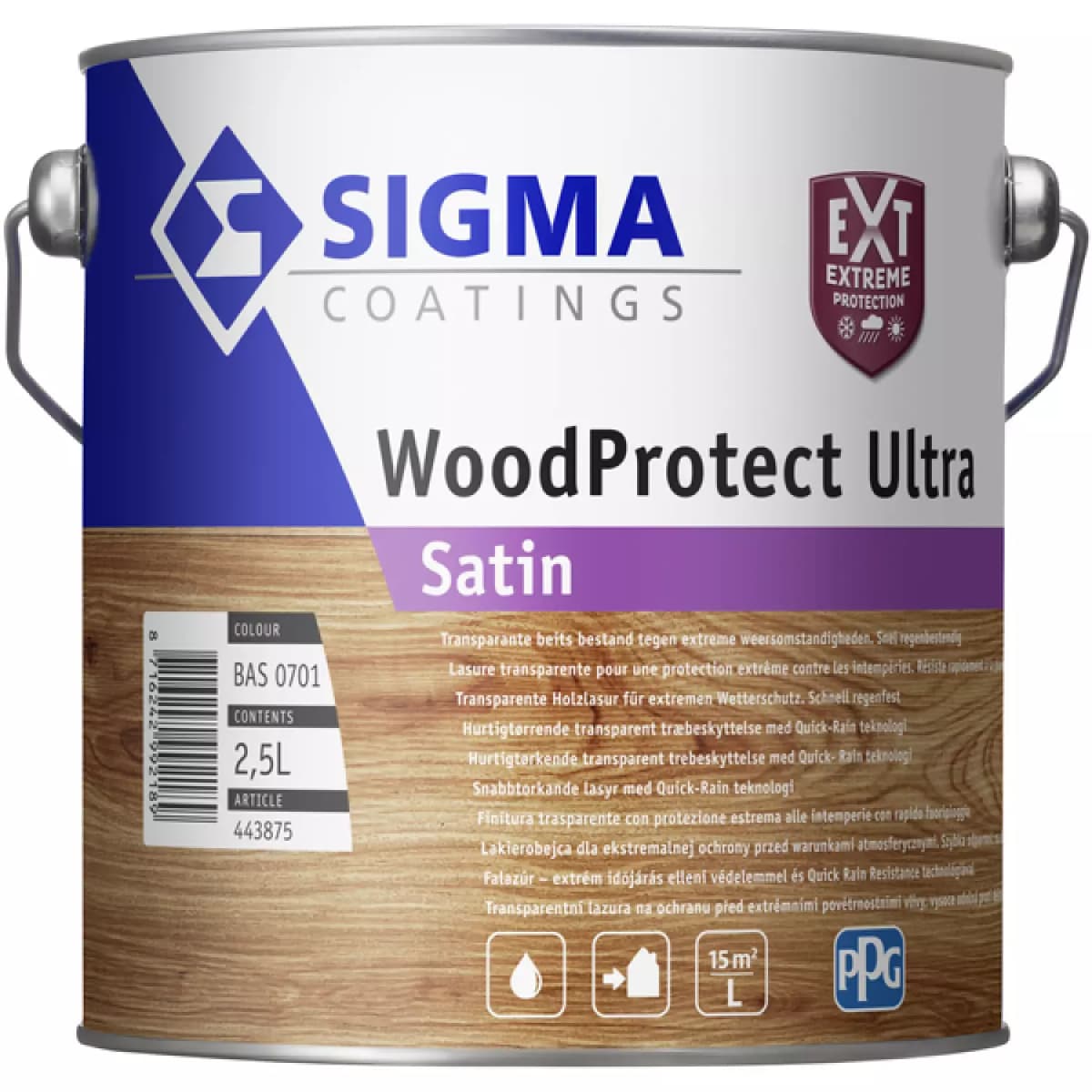 Sigma WoodProtect Ultra Satin - Op Kleur Gemengd - 2,5L
