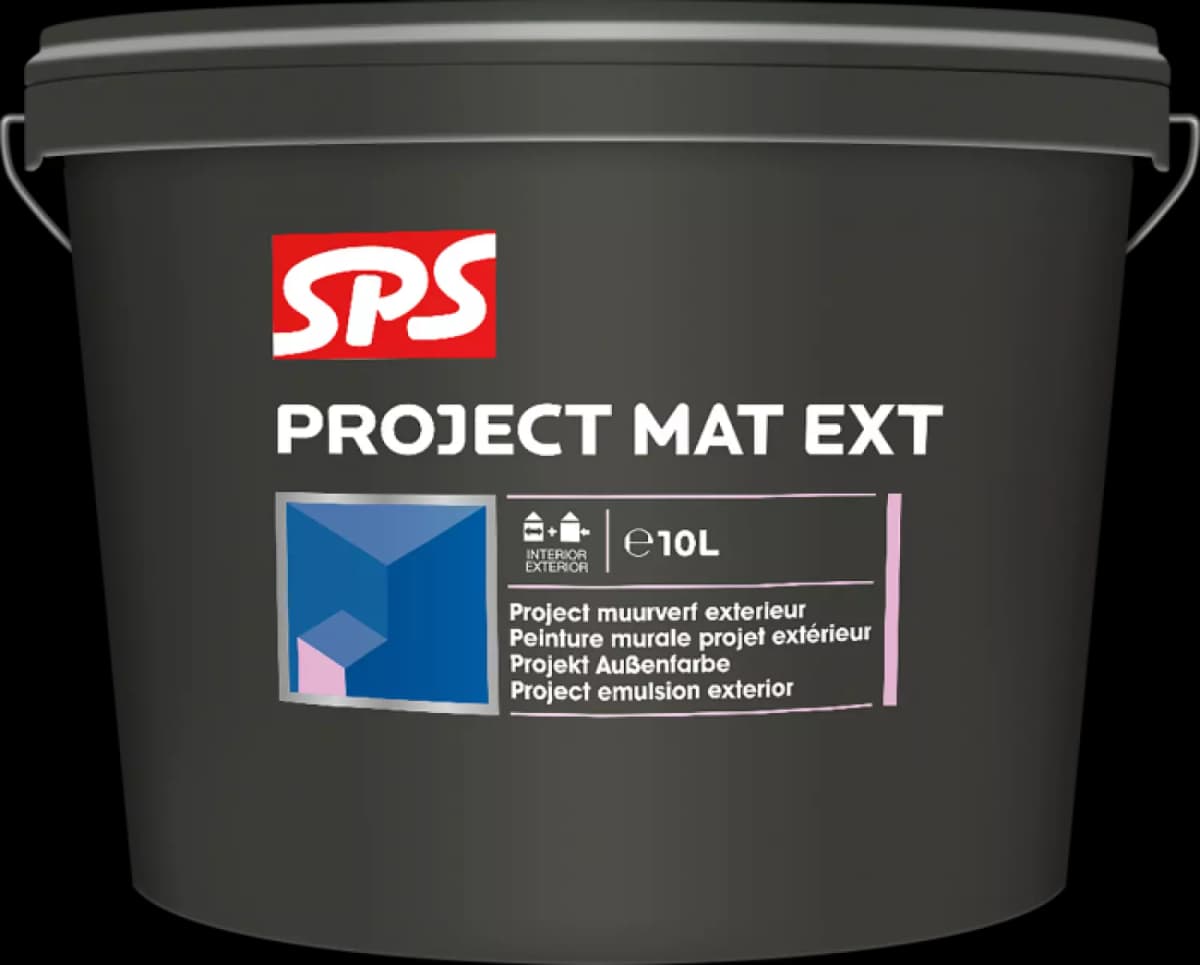 SPS Project Mat Ext Muurverf - Zwart - 10L