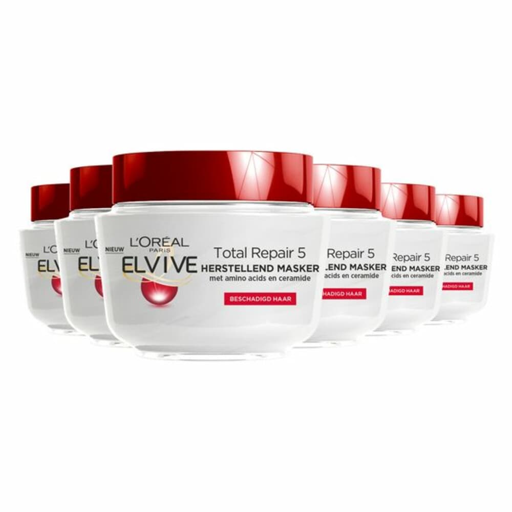 6x L'Oréal Elvive Total Repair 5 Haarmasker 300 ml