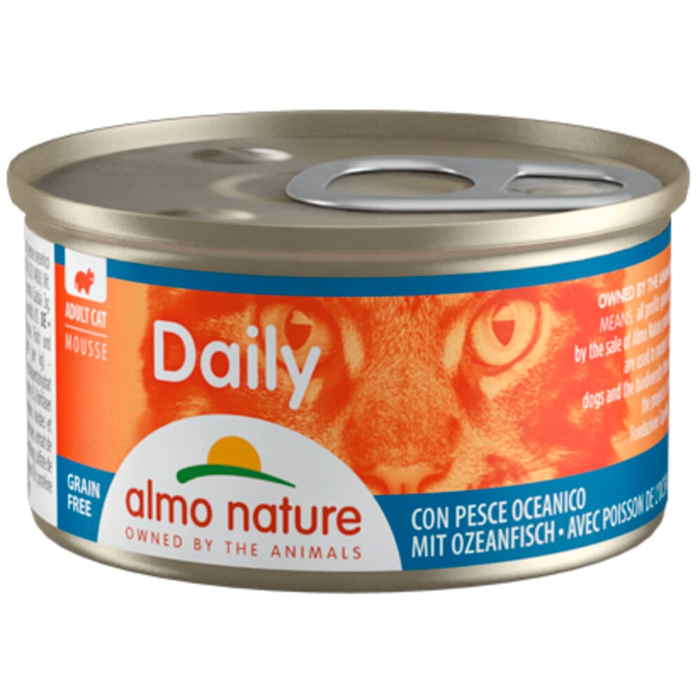 48x Almo Nature Daily Menu Mousse Kattenvoer Nat Oceaanvis 85 gr