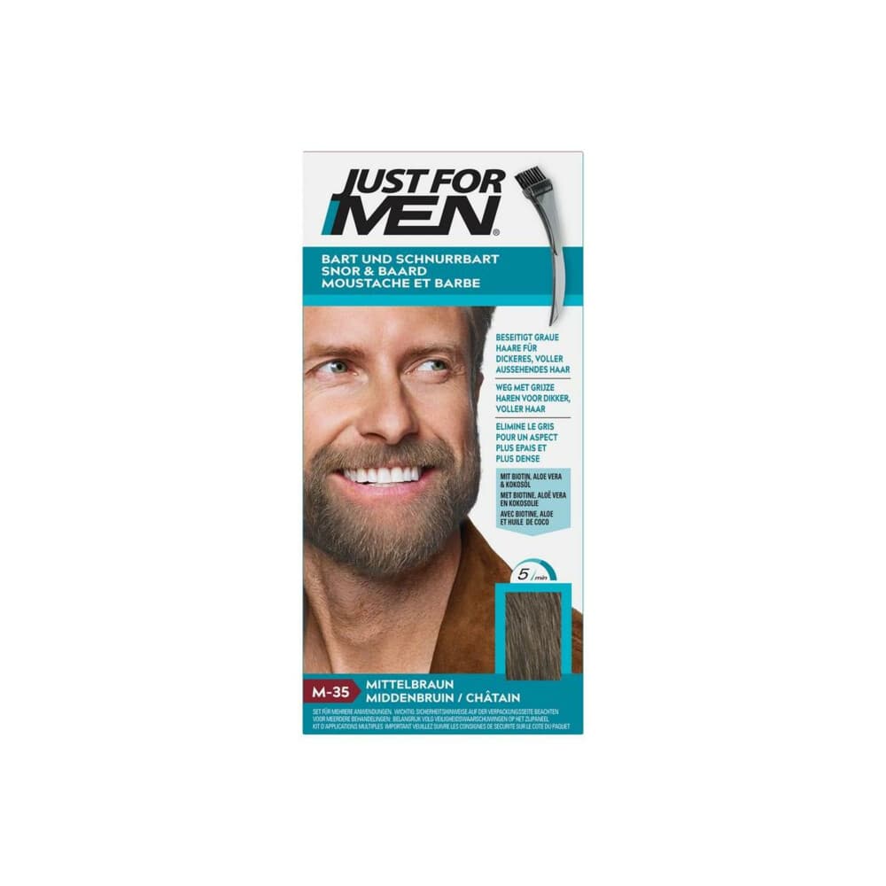 Just for Men Snor en Baard Middenbruin M35 1 set