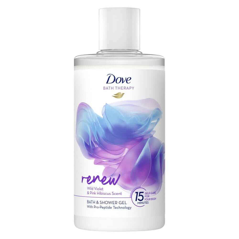 3x Dove Bath Therapy Renew Badschuim&Douchgel 400 ml