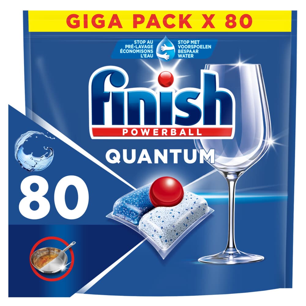 2+1 gratis: Finish Vaatwastabletten Quantum All in 1 Regular 80 stuks