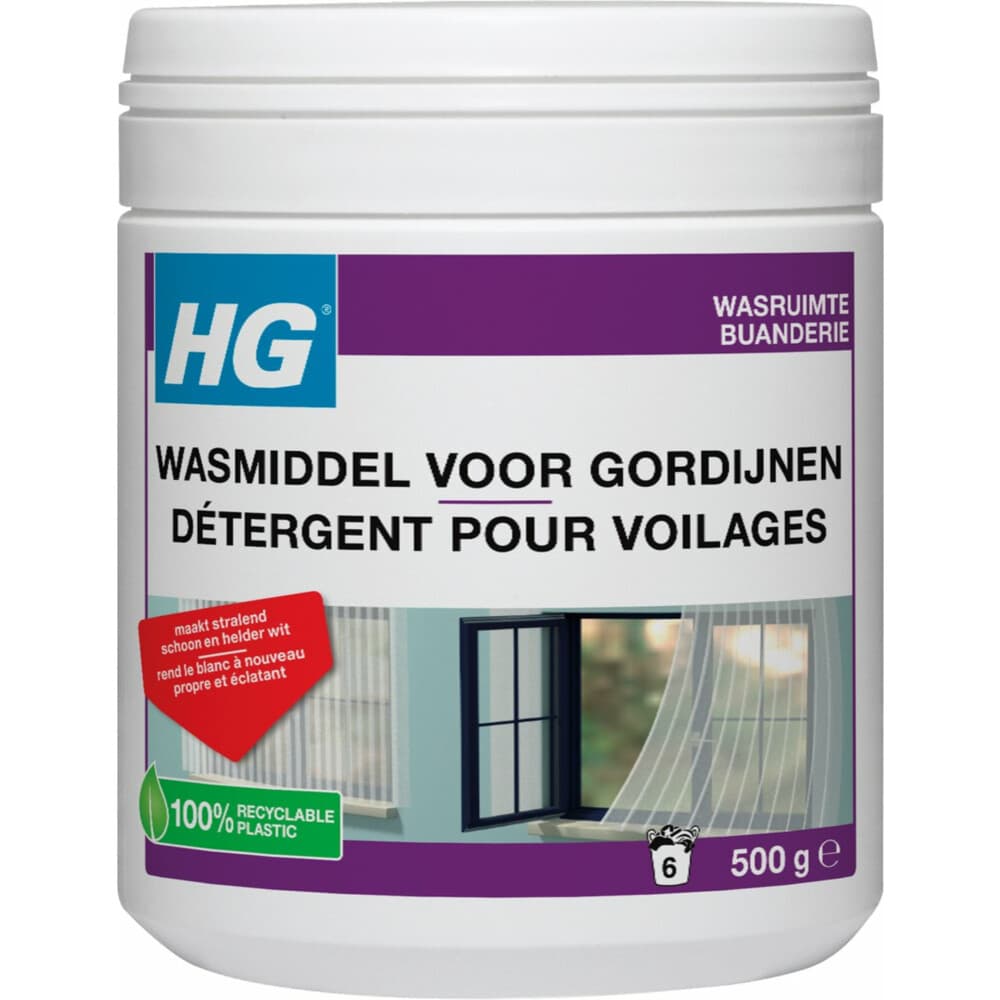 6x HG Wasmiddel Voor Gordijnen 500 gr