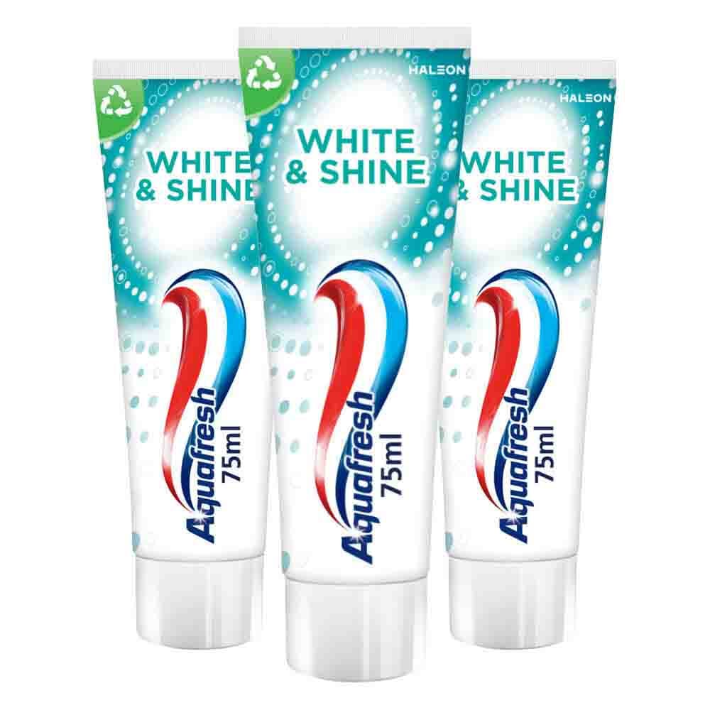 3x Aquafresh Tandpasta White&Shine 75 ml