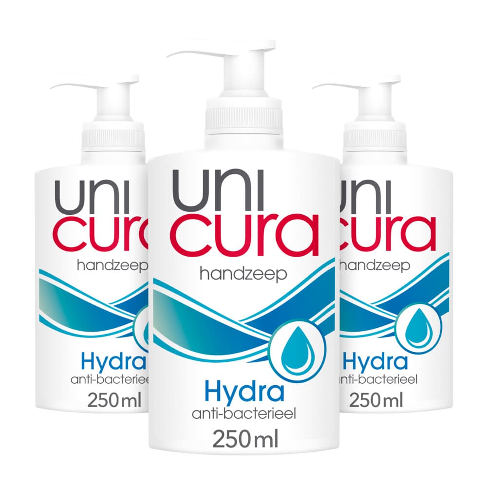 3x Unicura Vloeibare Handzeep Hydra 250 ml