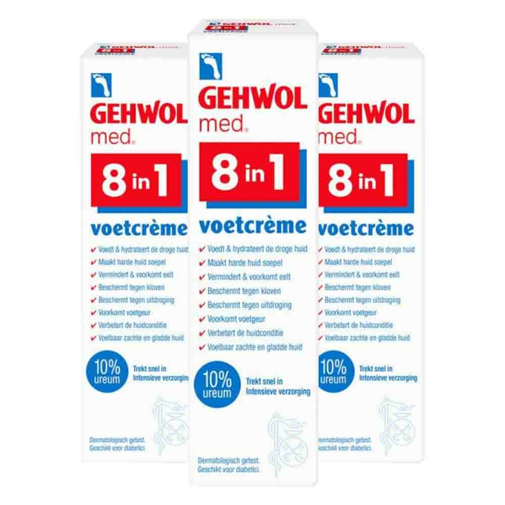 3x Gehwol Voetcreme 8 in 1 75 ml