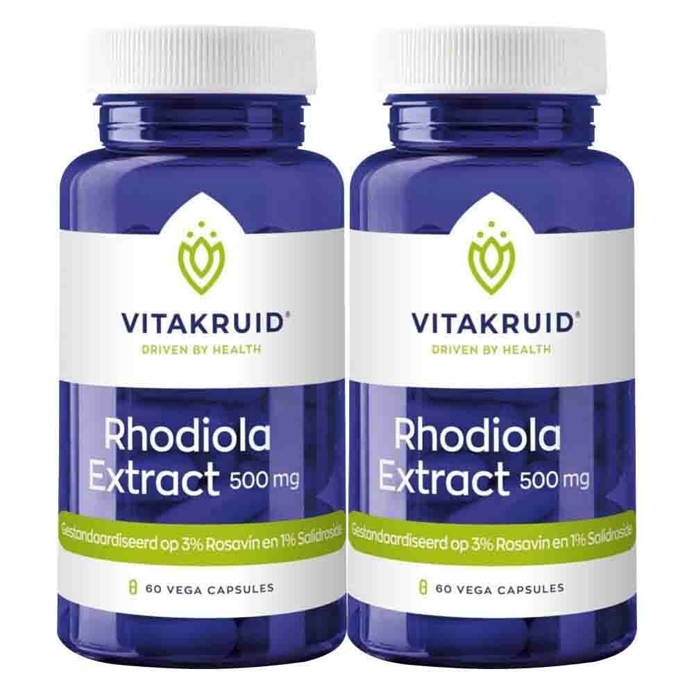Gratis Verzending: 2x Vitakruid Rhodiola Extract 500 mg 60 capsules