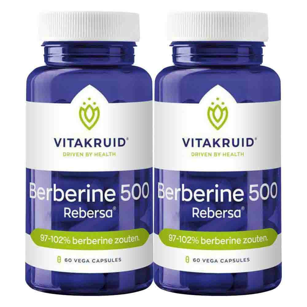 Gratis Verzending: 2x Vitakruid Berberine 500 Rebersa 60 vegacapsules