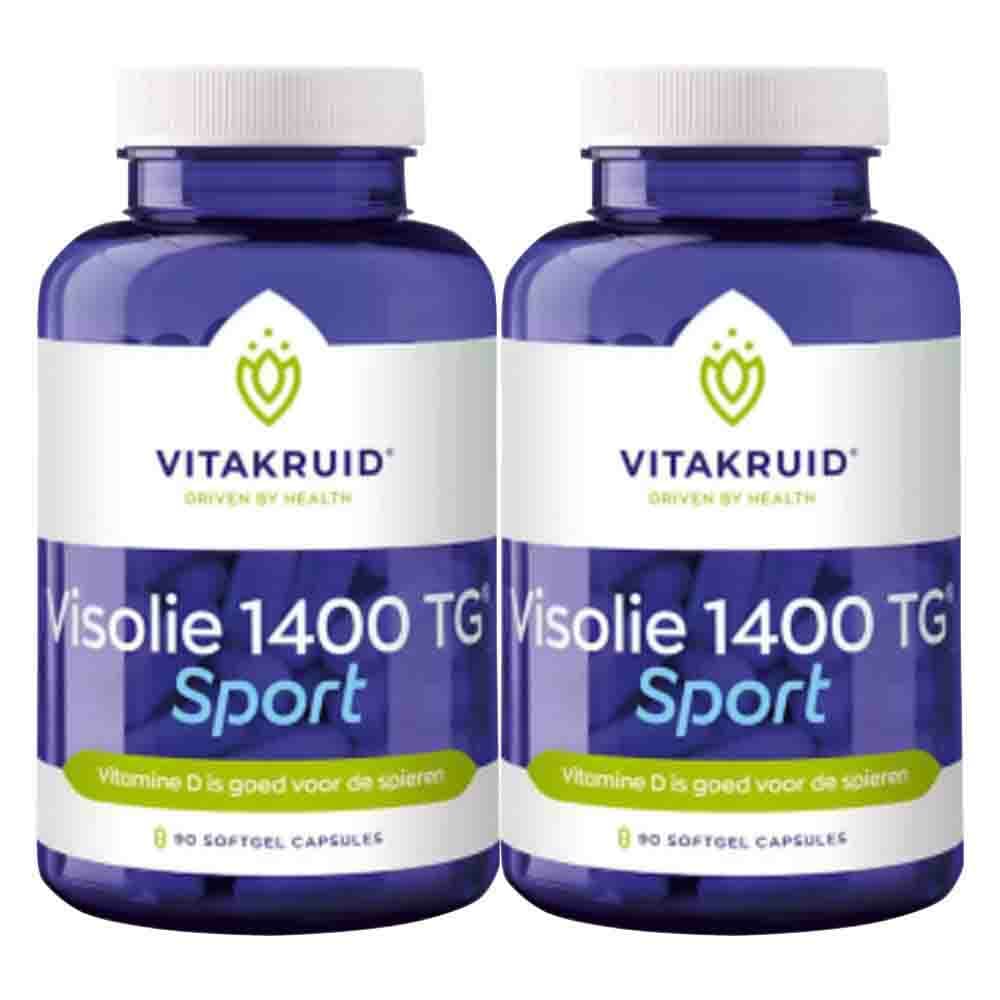 Gratis Verzending: 2x Vitakruid Visolie Sport 1400TG 90 softgels