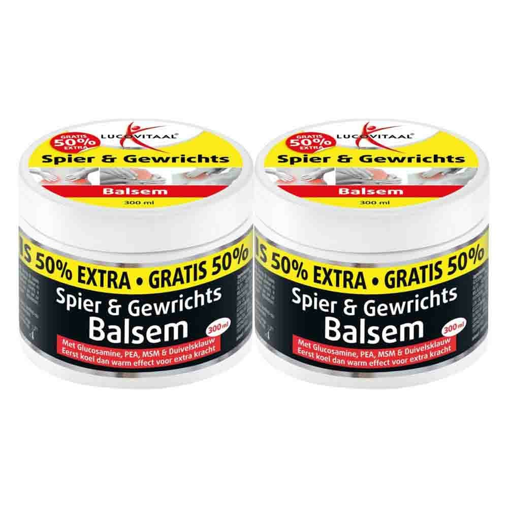 2x Lucovitaal Spier&Gewrichtsbalsem 50% Extra 300 ml