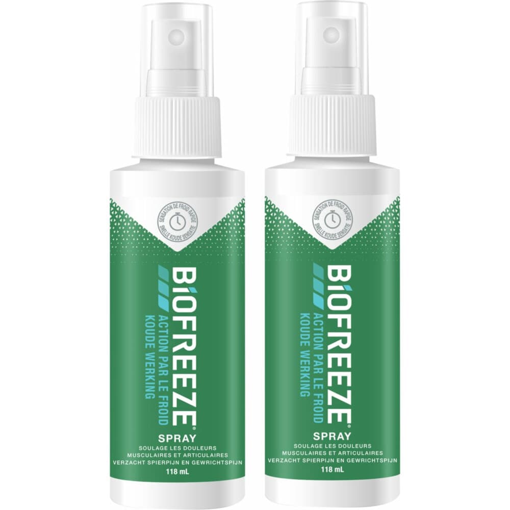 2x Biofreeze Pijnstillende Spray Spieren en Gewrichten 118 ml