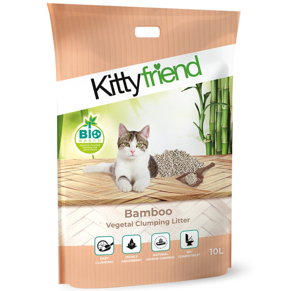 Kitty Friend Kattenbakvulling Vegetal Bamboo Clumping Litter 10 liter