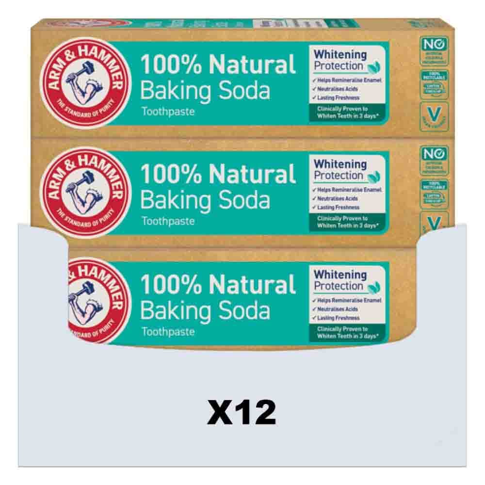 12x Arm&Hammer Tandpasta 100% Natural White Protect 75 ml