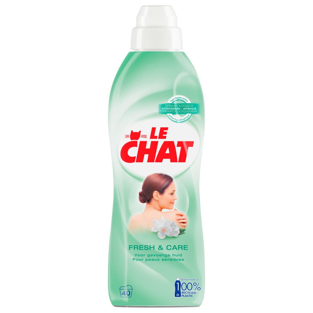12x Le Chat Wasverzachter Fresh&Care 40 Wasbeurten 880 ml