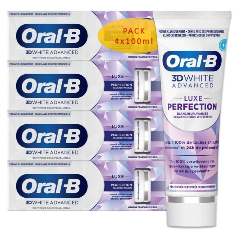Oral-B Tandpasta 3D White Advanced Luxe Perfection 4x100 ml