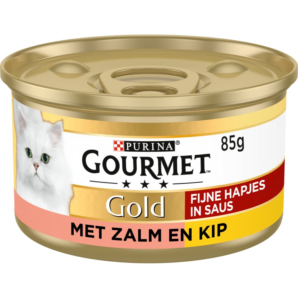 Gourmet Gold Kattenvoer Nat Fijne Hapjes Zalm - Kip 85 gr