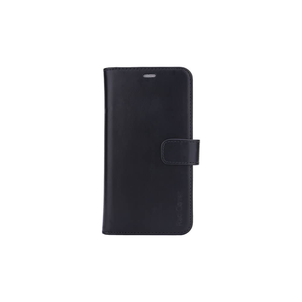Radicover - Radiationprotected Mobilewallet Leather iPhone 12 Mini Exclusive 2in1 Magnetcover - Black - afbeelding 1
