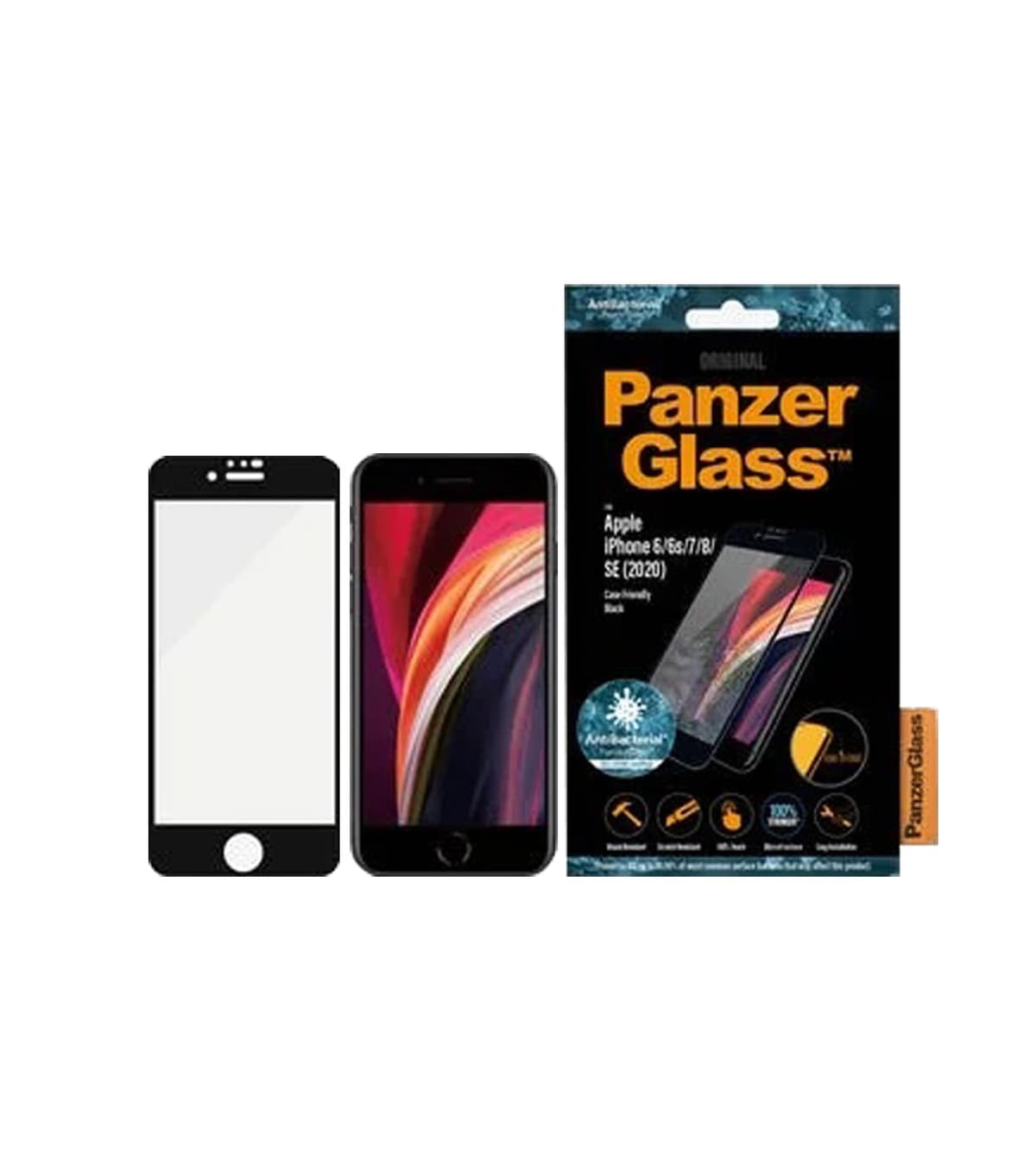 PanzerGlass - Screen Protector Apple iPhone 8 - 7 - 6s - 6 - SE (2020/2022) - Edge-to-Edge - afbeelding 1