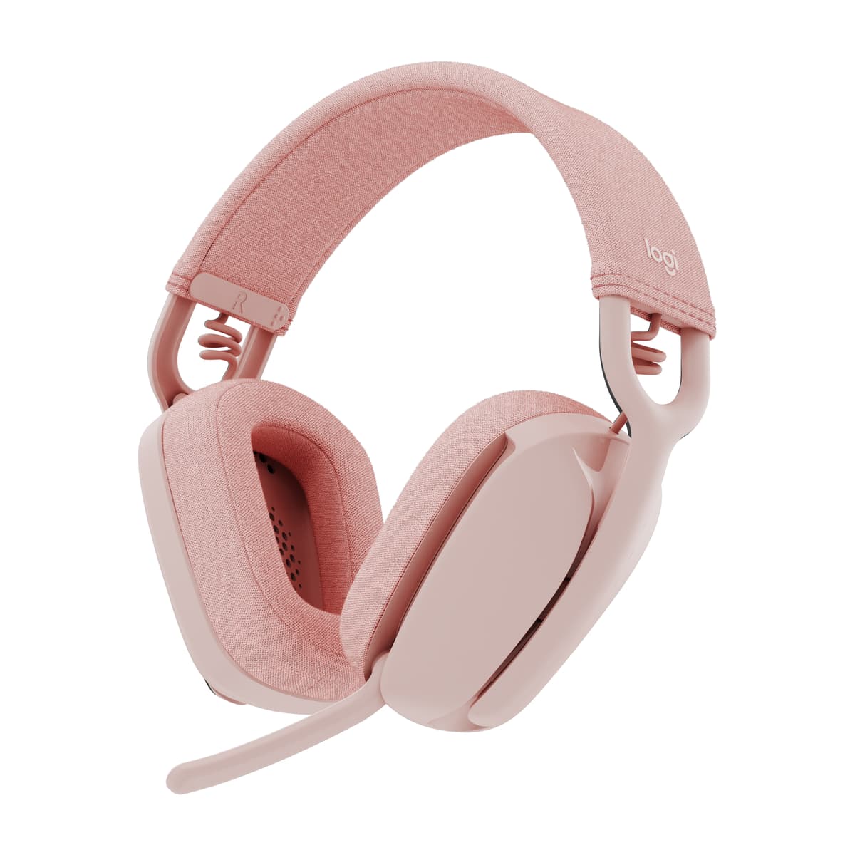 Logitech - Zone Vibe 100 Lightweight Wireless Over Ear Headphones - Noise Canceling Microphone - ROSE - afbeelding 1