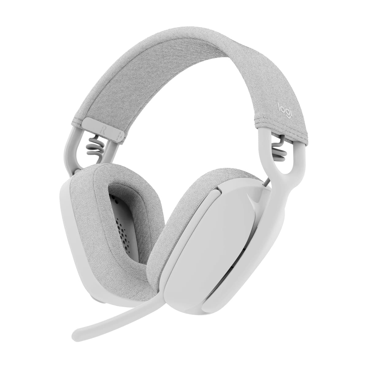 Logitech - Zone Vibe 100 Lightweight Wireless Over Ear Headphones - Noise Canceling Microphone - OFF WHITE - afbeelding 1