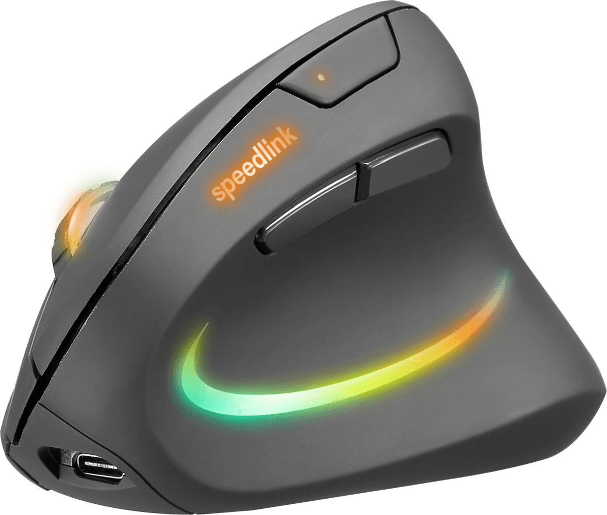 Speedlink - PIAVO PRO Illuminated Rechargeable Vertical Ergonomic Mouse - wireless, rubber-black