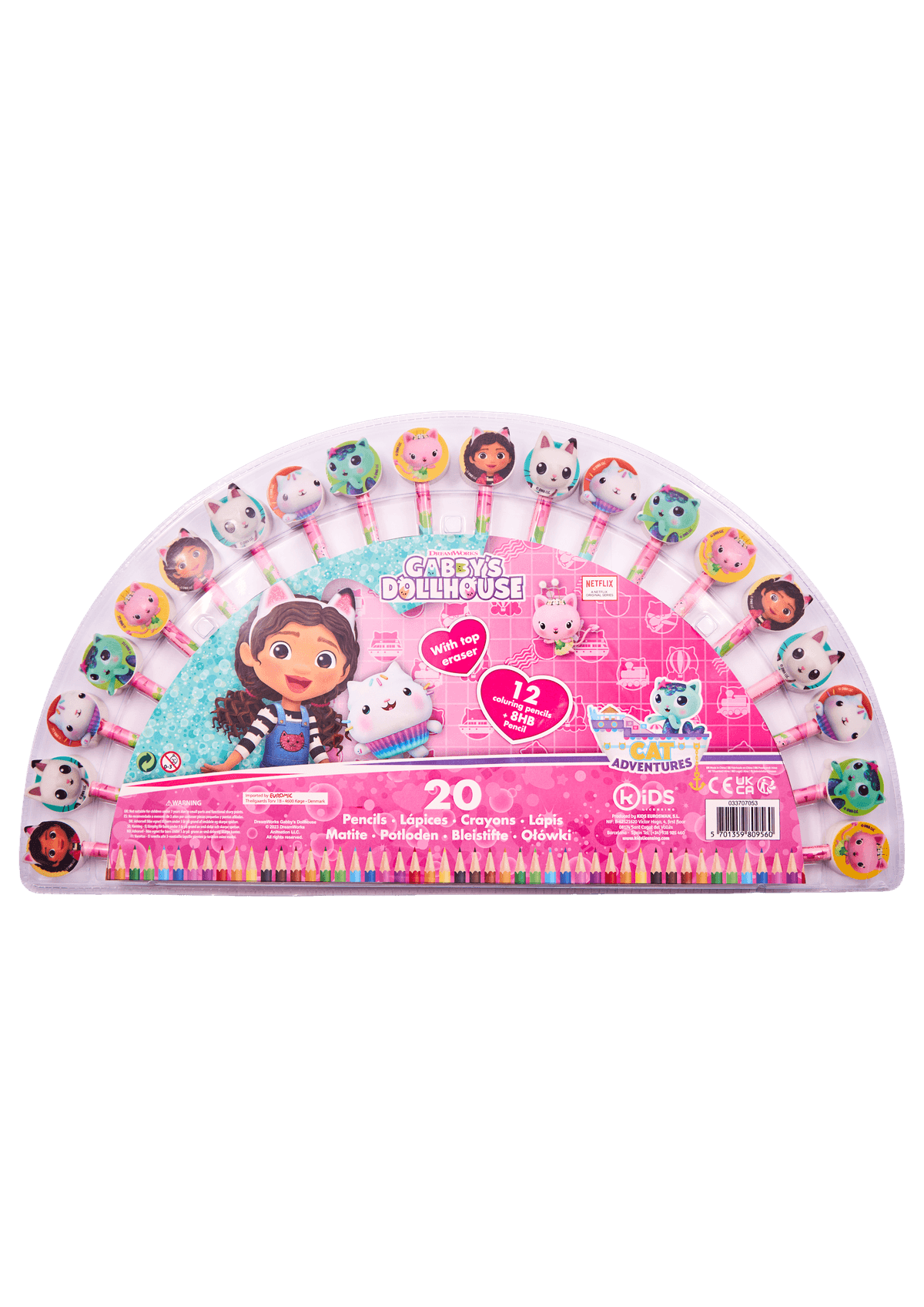 Kids Licensing - Gabby's Dollhouse - 20 Pencil/Colour Pencil Set (033707053) - afbeelding 1