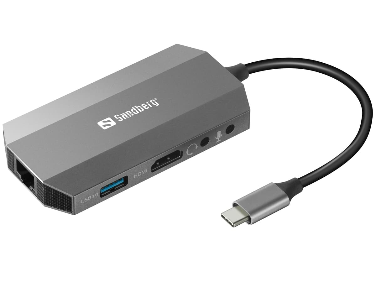 Sandberg - USB-C 6in1 Travel Dock