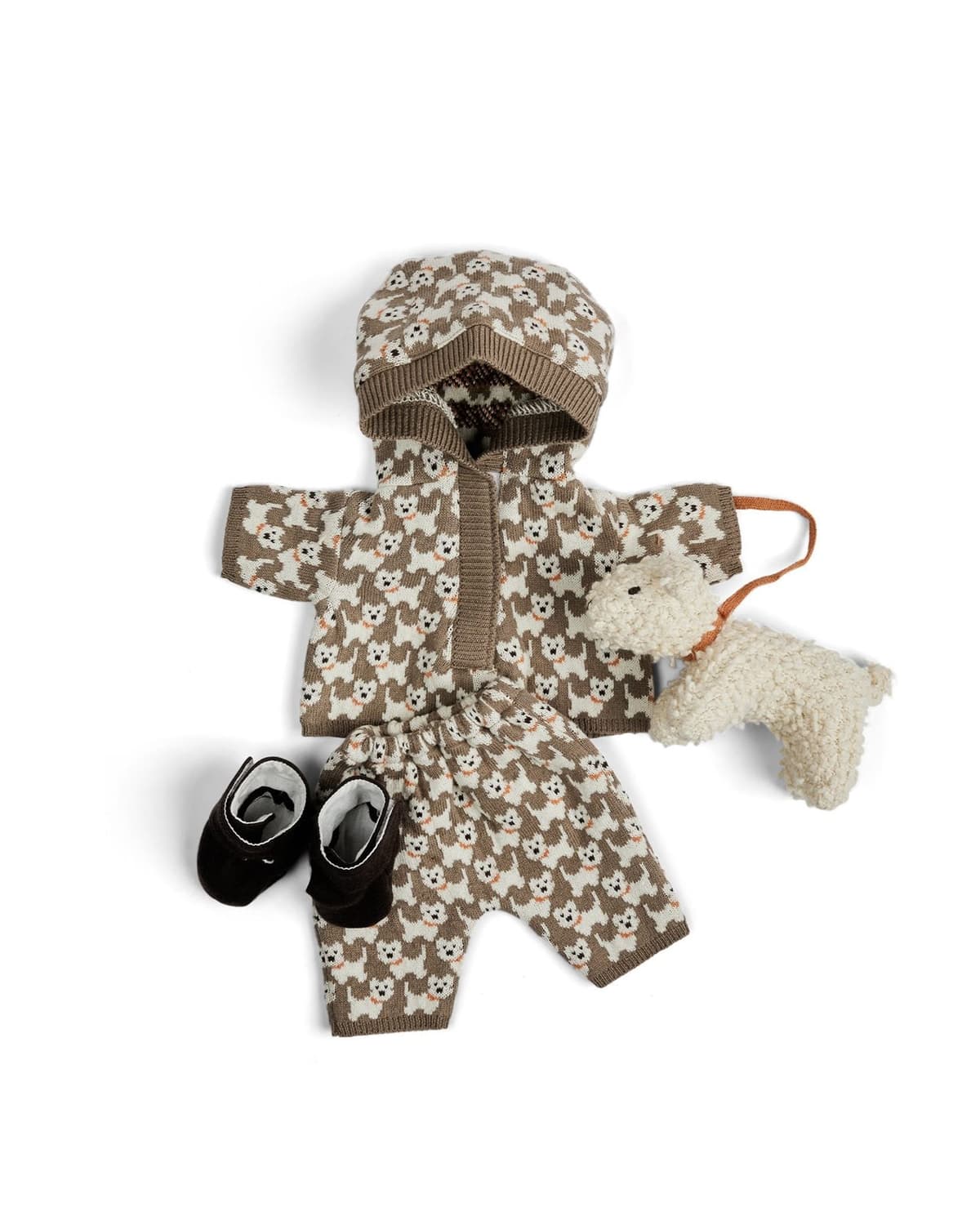 Smallstuff - Doll clothing, sweat suit with AO dogs, shoes and dog - (40010-45) - afbeelding 1