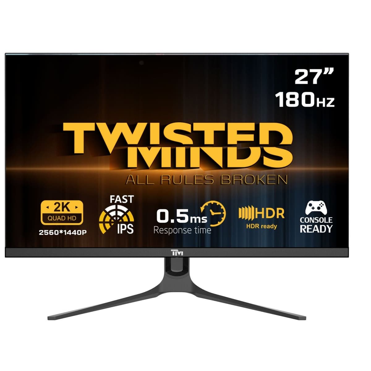 Twisted Minds - Blaze Series Flat 27" QHD - 180HZ 0.5MS Fast IPS HDMI 2.1 Gaming Monitor