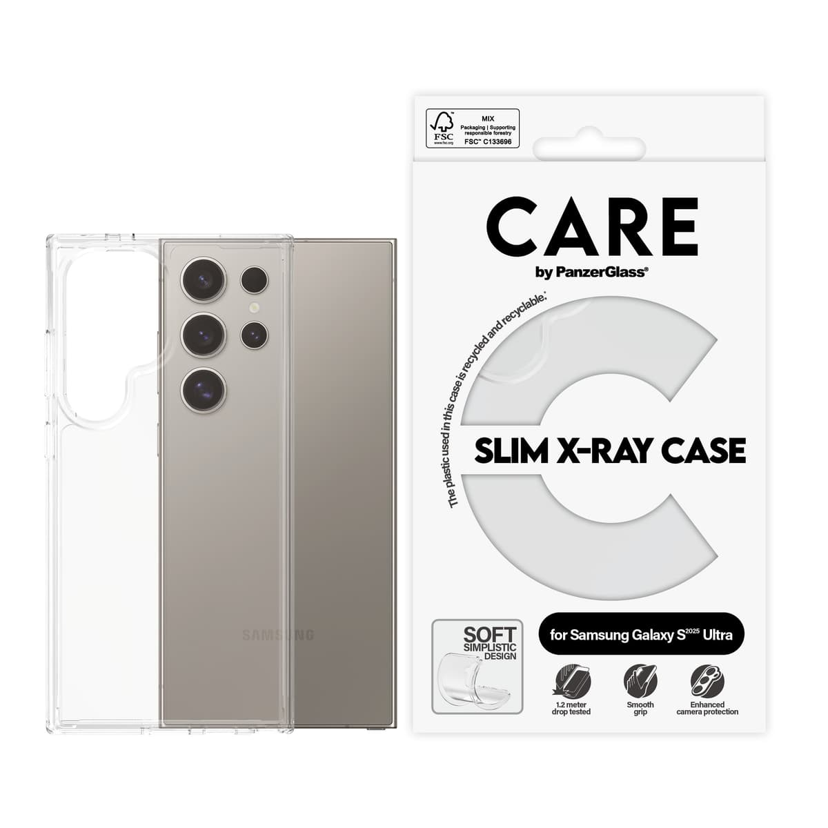 CARE by PanzerGlass - Fashionable Case Transparent X-Ray Soft Basic Samsung Galaxy S 2025 Ultra - afbeelding 1
