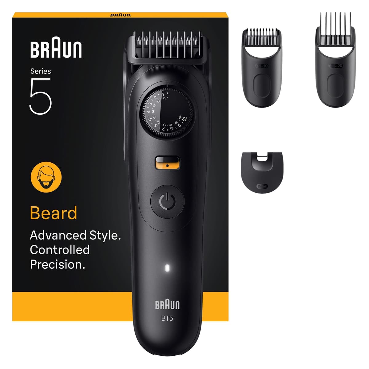 Braun - Beard Trimmer Series 5, +4 Styling Tools, BT5520 - Black - afbeelding 1