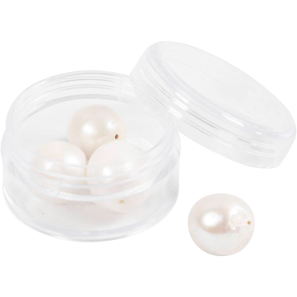 Creativ - Zoetwaterparels, In de lengte geperforeerd, d 13-14 mm, gatgrootte 0,8 mm, parelmoer, 4stuk/ 1 doos - () - afbeelding 1