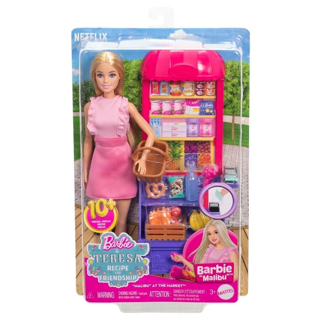 Barbie - Barbie en Teresa Recept voor Vriendschap Malibu op de Markt Pop en Speelset - afbeelding 1
